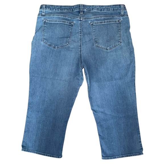 Lees Denim Midrise Capri Jeans Blue Size 18 - Picture 2 of 4